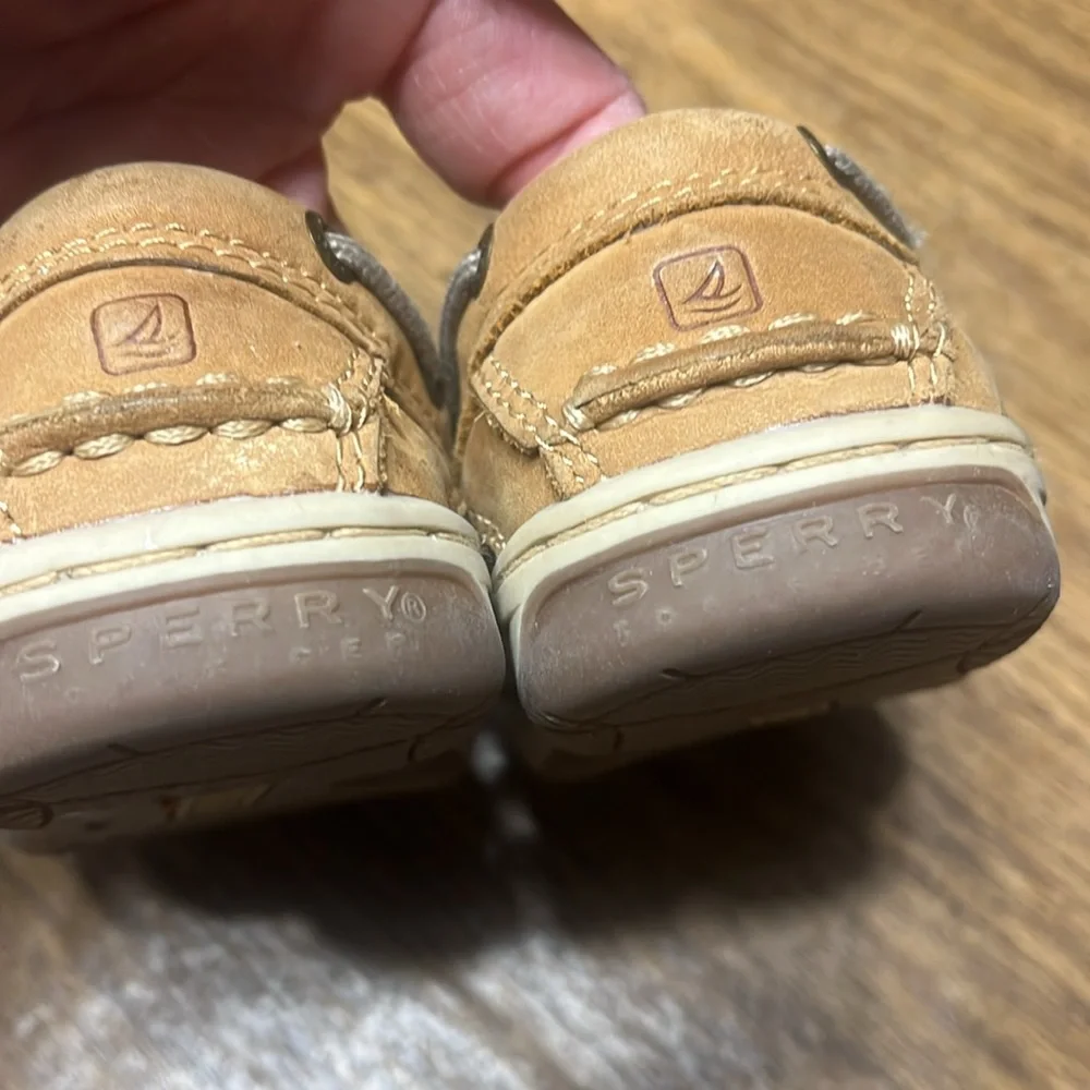 Sperry Tan Kids Boat Shoes